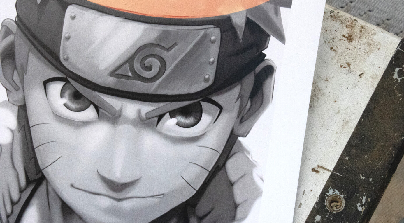 3D Anime Portrait Series – Black & White Prints