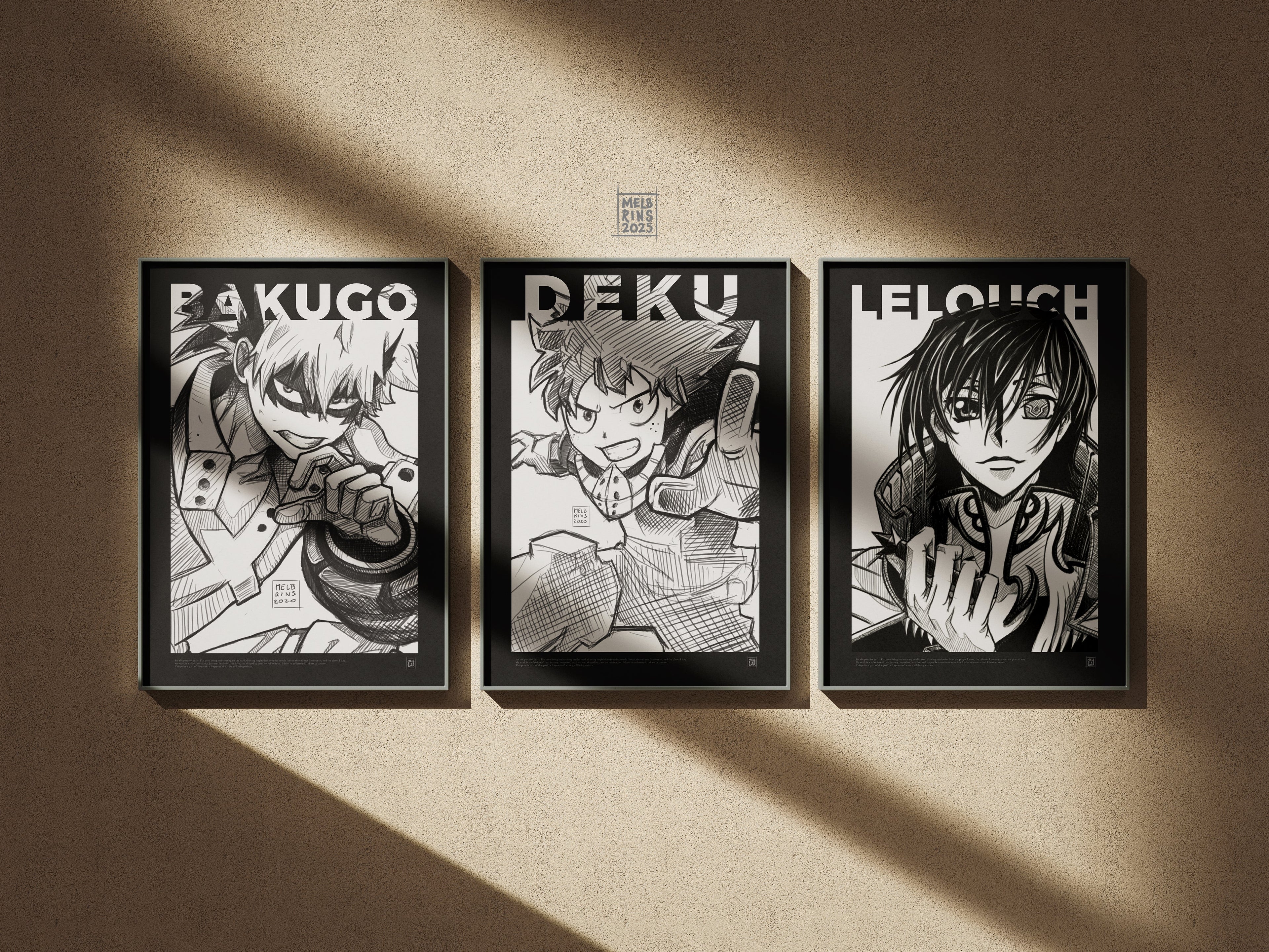 Fan Art Sketch Series – Raw Anime & Manga Poster Prints