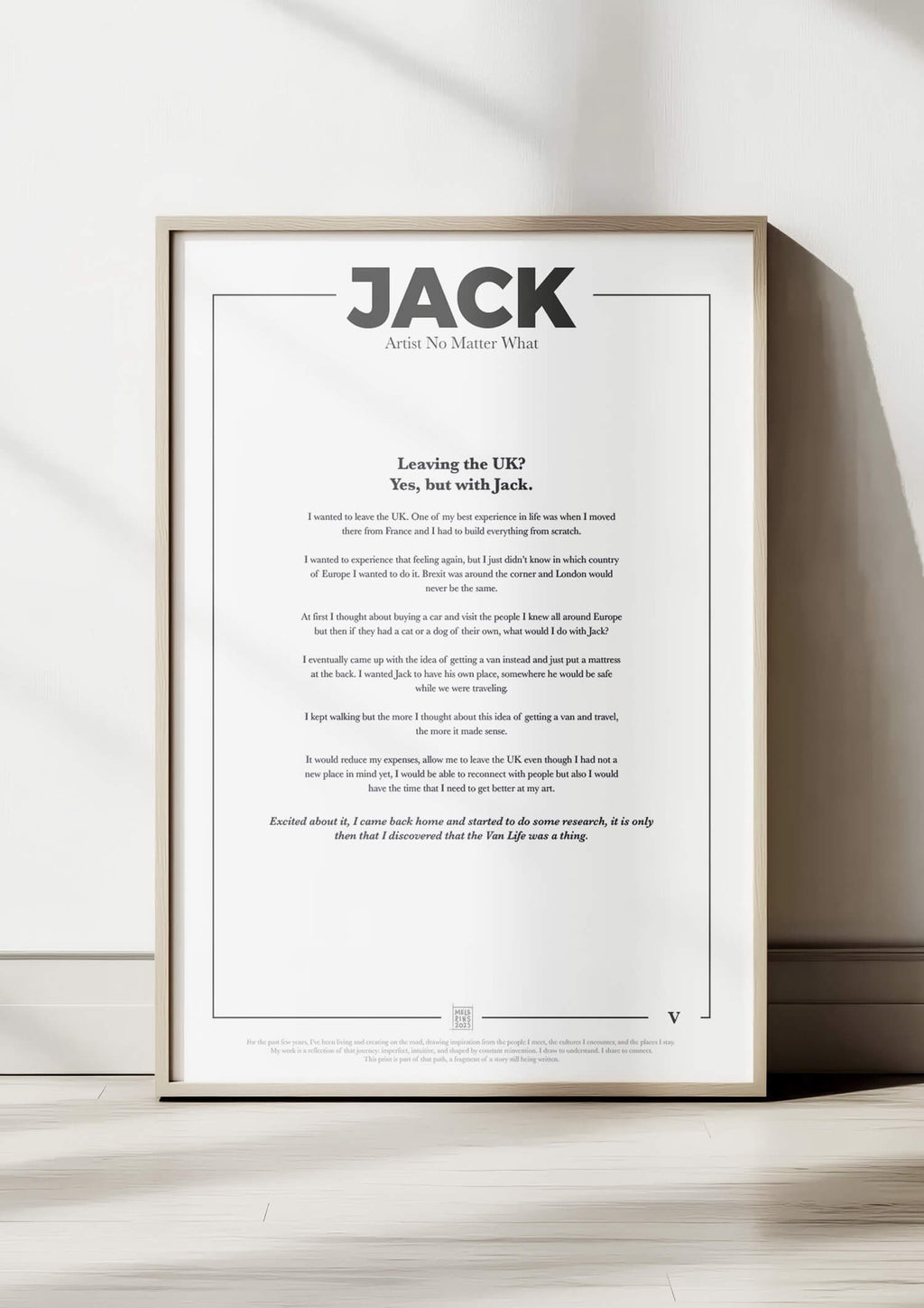 Artist No Matter What – Jack (Digital Download)