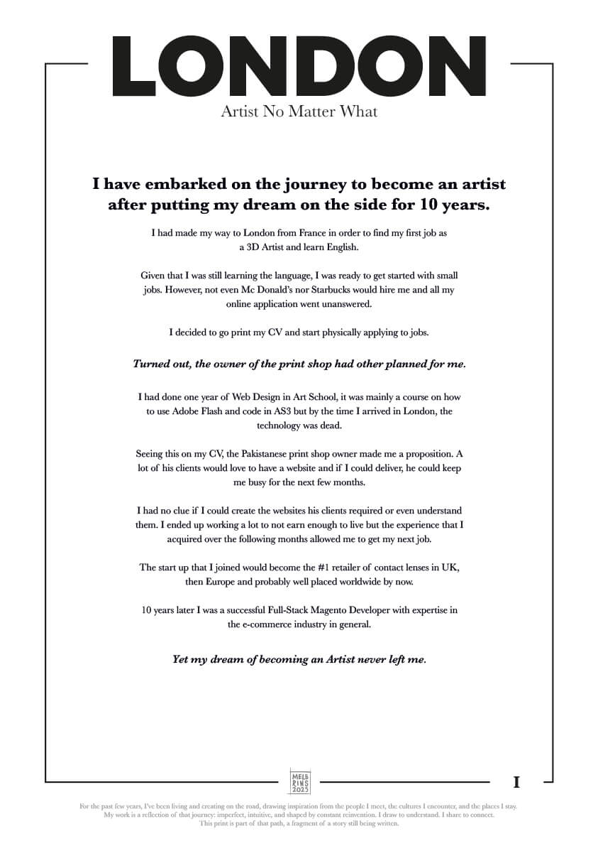 Artist No Matter What – London (Digital Download)