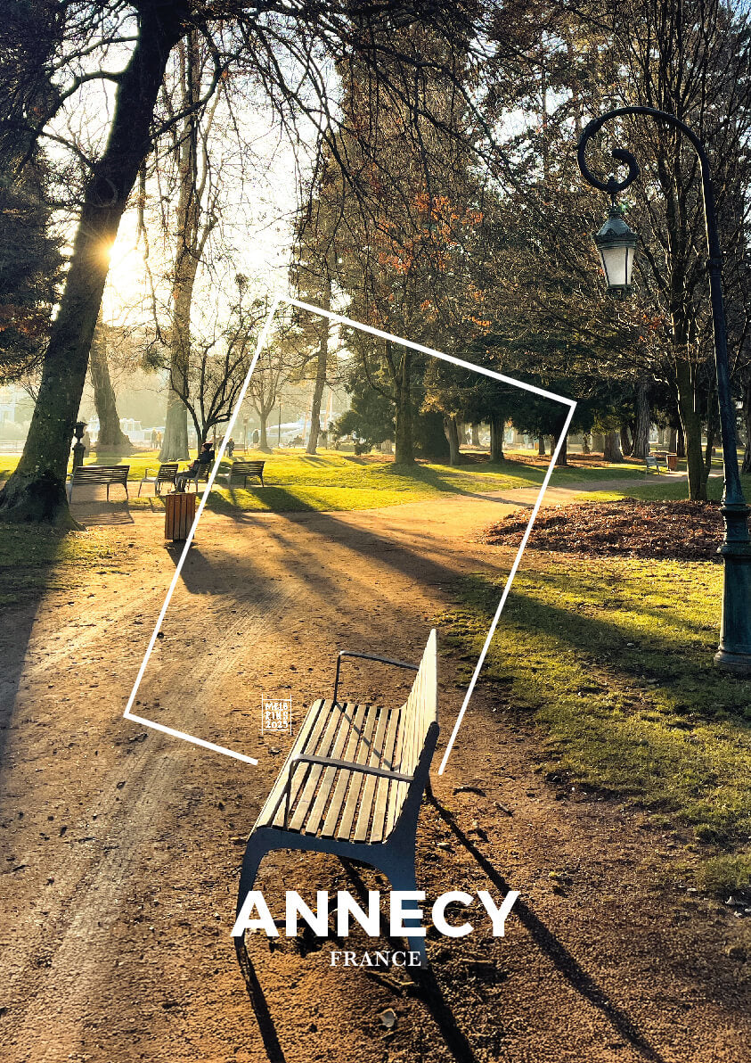 Annecy, France | Winter Light in the Park (Travel Photography Print)
